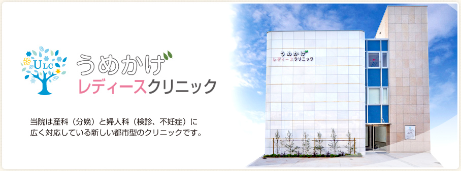 うめかげレディースクリニック 当院は産科(分娩)と婦人科(検診、不妊症)に広く対応している新しい都市型のクリニックです